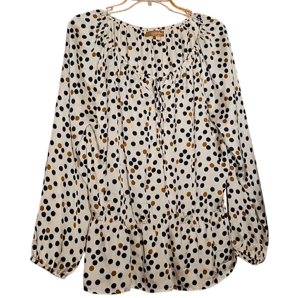 Ellen Tracy White Blouse Large